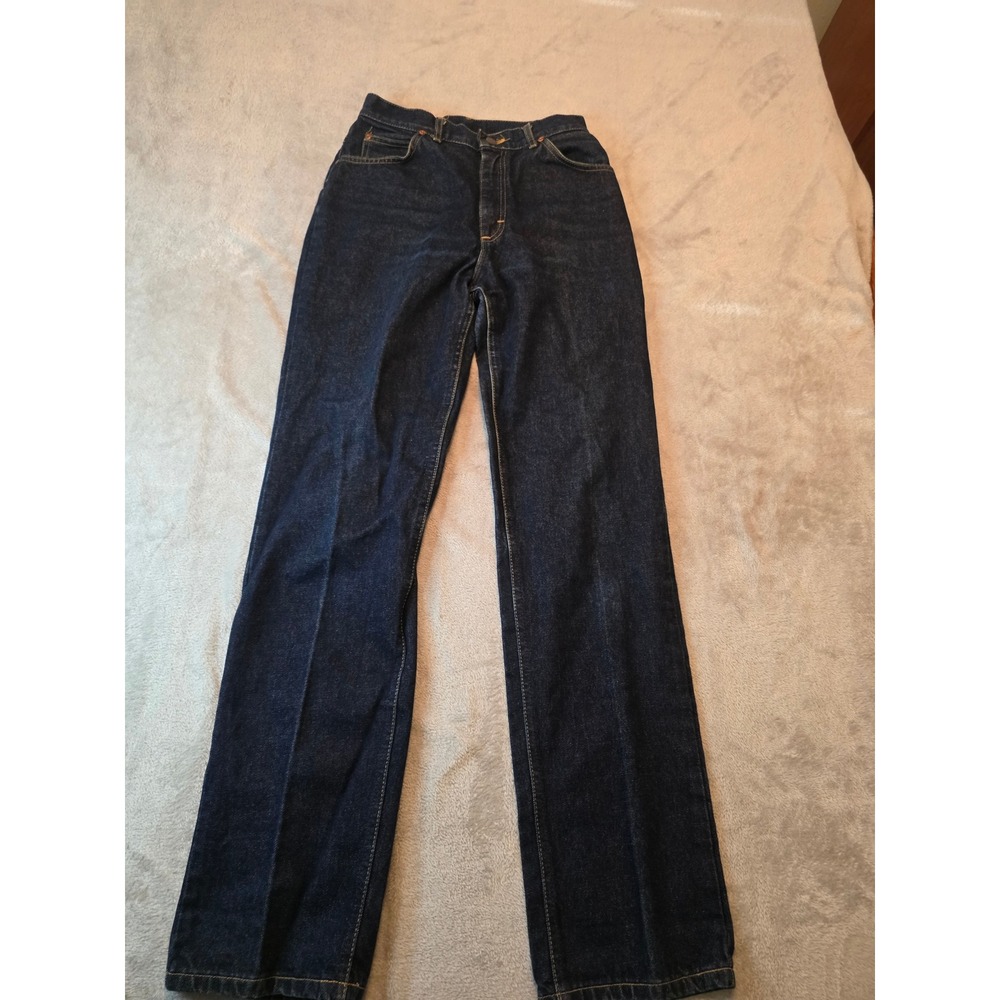 Vintage Lee Riders Jeans Mens 28x32 Dark Wash Blue Made in USA Union